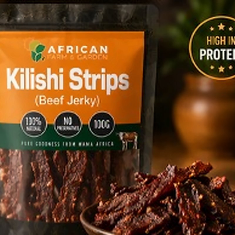 African Farm & Gardens Kilishi Strips spiced dried beef pack
