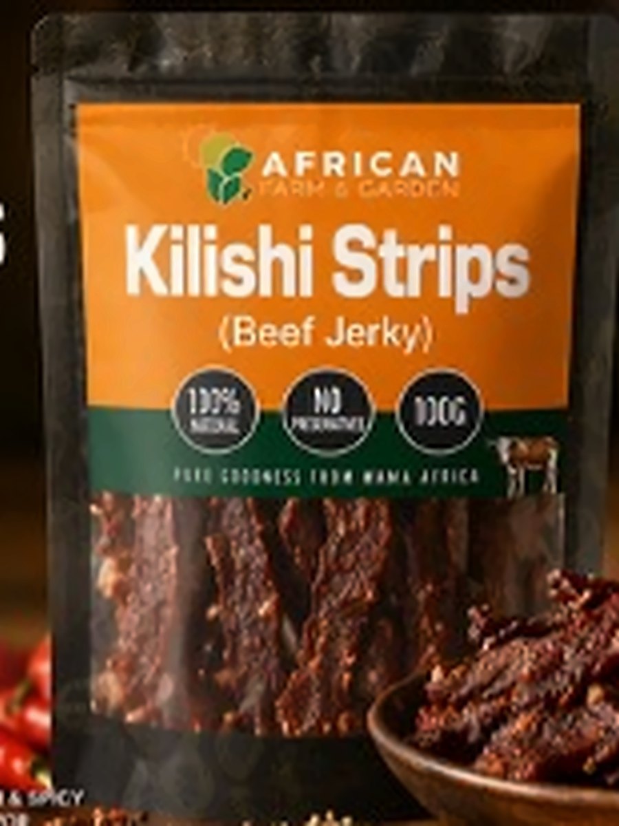 African Farm & Gardens Kilishi Strips (Beef Jerky) 100g pack
