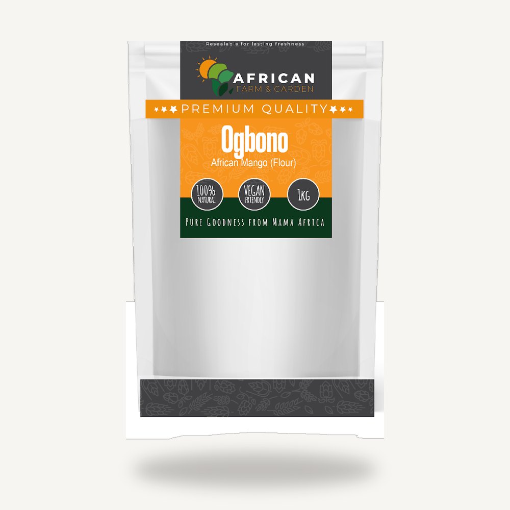 African Farm & Gardens Ogbono (African Mango Flour) resealable pouch